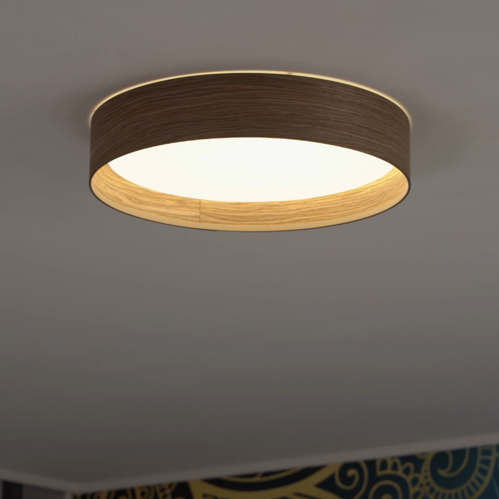 Lampa LED de tavan 24 W, alb cald, maro-alb - Luppineria Eglo 900463