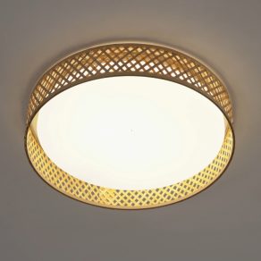   Lampă LED de tavan cu grilaj, 24 W, alb cald, maro și alb - Luppineria Eglo 900464