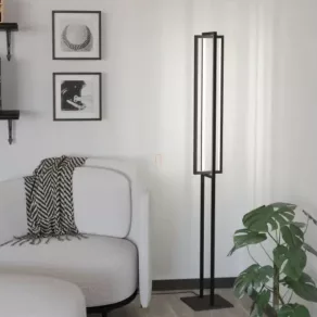   Lampă de podea cu LED, controlabilă prin telecomandă, în stil minimalist, 133 cm - Siberia Eglo 900469, 4600 lm, 3000-6500 K, temperatură de culoare reglabilă, 34 W, IP20, 220-240 V
