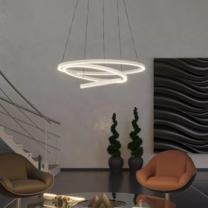   Lampă LED suspendată reglabilă 43,2 W, alb rece-cald, culoare albă - Lobinero Eglo 900478