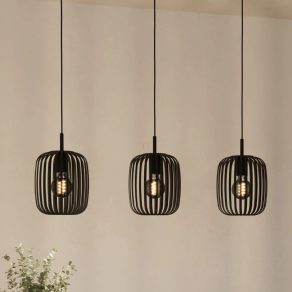   Lampă suspendată cu abajur - Romazzina Eglo 900495, cu soclu 3xE27, 220-240 V