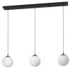 Lampă suspendată cu trei socluri, negru opal - Rondo Eglo 900512