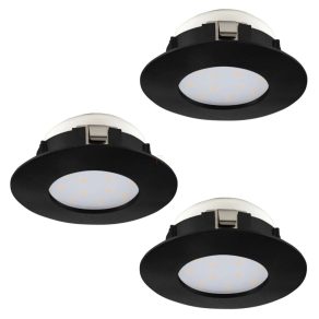   Lampă LED încastrată, 3 bucăți - Pineda Eglo 900744, 360 lm, 3000 K, 3x4,9 W, 220-240 V/IP44