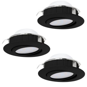   Lampă LED încastrată, 3 bucăți, înclinabilă - Pineda Eglo 900749, 360 lm, 3000 K, 3x5,5 W, 220-240 V