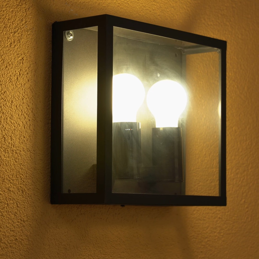 Lampa de perete pentru exterior cu sticlă, negru - Alamonte 1 Eglo 900698