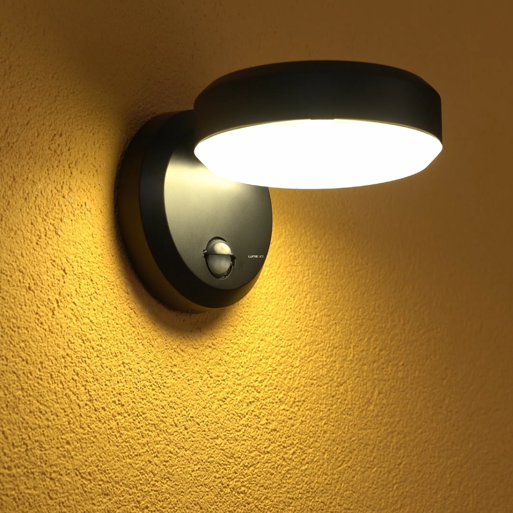 Lampă LED de exterior cu senzor de mișcare, lumină albă caldă, negru - Fornaci Eglo 900674