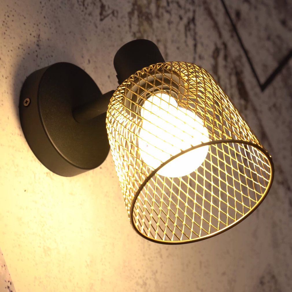 Lampa de perete cu abajur din plasă, culoare aurie - Coslada Eglo 900693