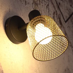   Aplică cu abajur din plasă, culoare auriu - Coslada Eglo 900693