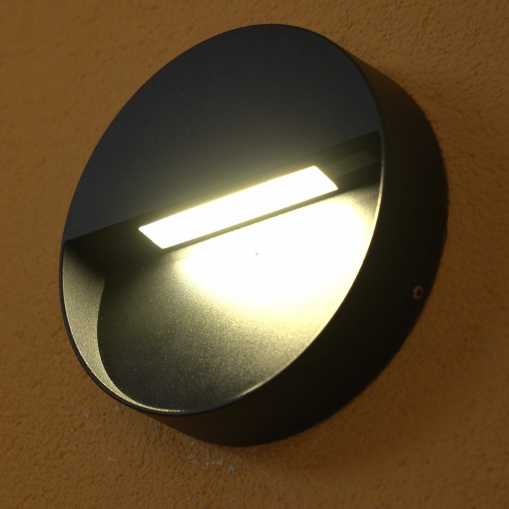 Lampă de perete LED rotundă pentru exterior, 15 cm, negru (Maruggio)