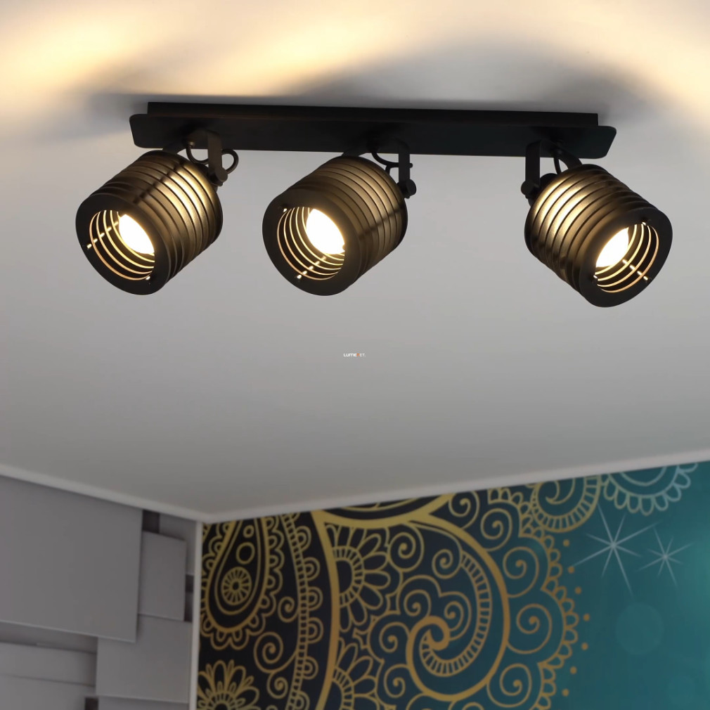 Lampa cu spot negru cu 3 socluri - Segovia Eglo 900742