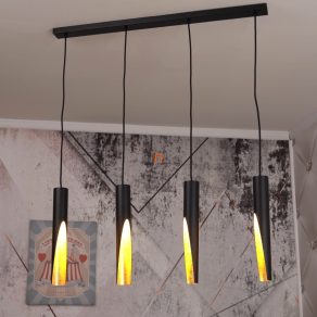 Lampă suspendată, negru și auriu - Barbotto Eglo 900873