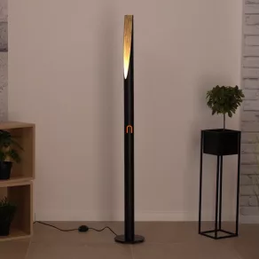   Lampa de podea, 137 cm - Barbotto Eglo 900877, din lemn, cu 1 soclu GU10