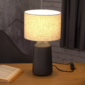   Lampă de masă din ceramică, culoare gri, 41 cm - Capalbio Eglo 900824, cu soclu 1xE27