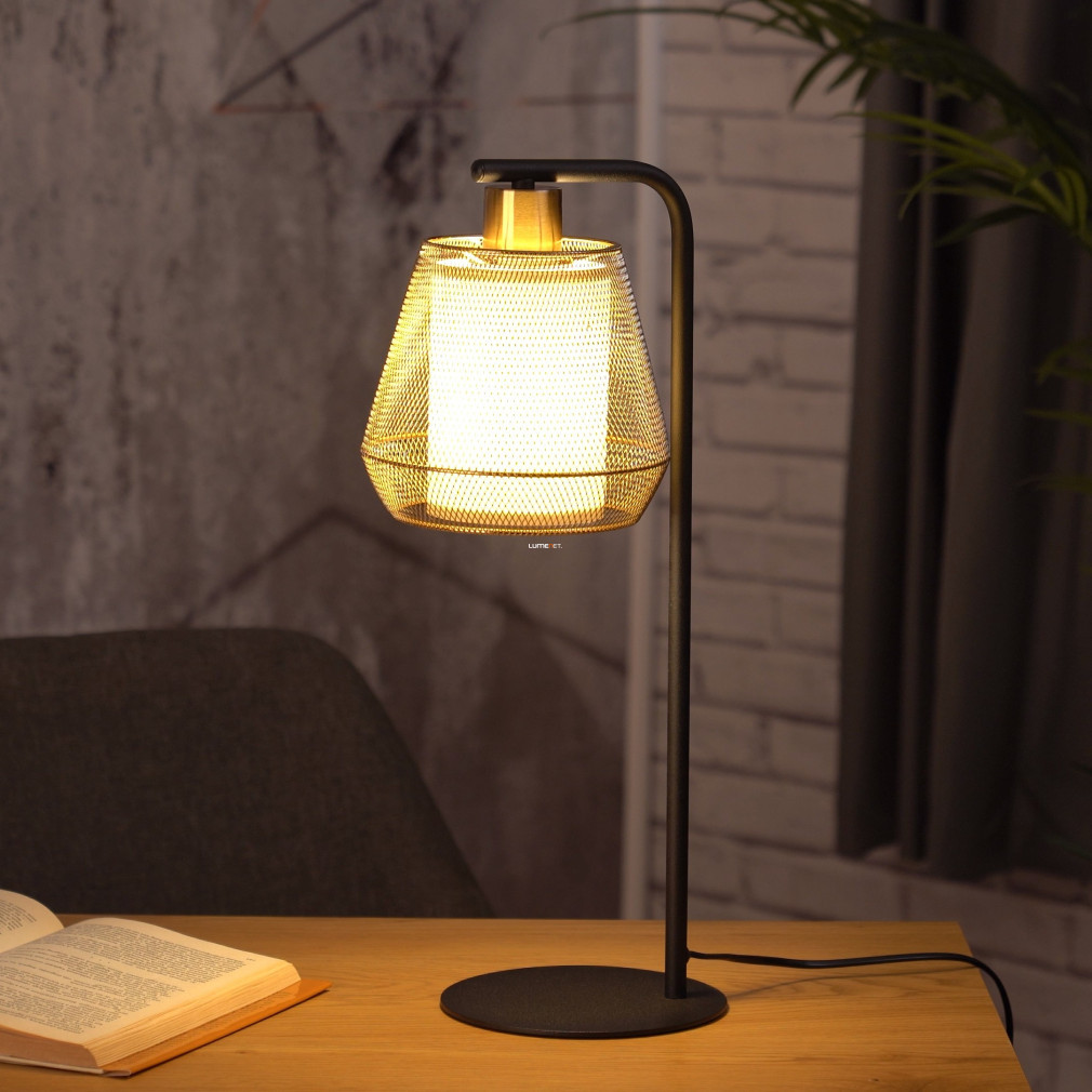 Lampa de masă cu grilaj auriu, 50 cm - Ciudadela Eglo 900898, cu 1xE27 soclu
