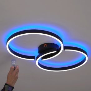   Lampă LED de tavan cu telecomandă - Amandolo-RGBW Eglo 900955