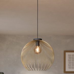   Lampă suspendată cu ecran umbră, auriu, 40 cm - Venezuela Eglo 901003, cu soclu 1xE27, 220-240 V