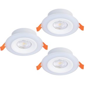   Lampă LED încastrată cu telecomandă, 3 bucăți - Calonge Rgb Eglo 901117, 520 lm, 2700-6500 K+RGB, temperatură de culoare reglabilă, 3x3,8 W, 220-240 V, IP20/IP44