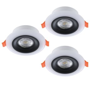   Lampă LED încastrată cu telecomandă, 3 bucăți - Calonge Rgb Eglo 901118, 520 lm, 2700-6500 K+RGB, temperatură de culoare reglabilă, 3x3,8 W, 220-240 V, IP20/IP44