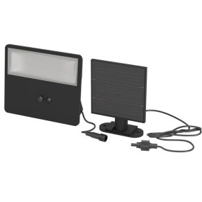   Lampă LED solară pentru exterior, montată pe perete, cu senzor de mișcare - Panettieri Eglo 901086, 1500 lm, 4000 K, 8,7 W, 3,7 V, IP44