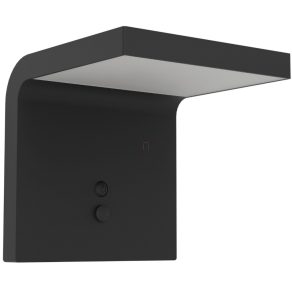   Lampă LED solară pentru exterior, montată pe perete, cu senzor de mișcare - Spiante Eglo 901082, 800 lm, 4000 K, 6,5 W, 3,7 V, IP44