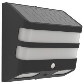   Lampă LED solară pentru exterior, montată pe perete, cu senzor de mișcare - Stiappa Eglo 901084, 800 lm, 4000 K, 6,5 W, 3,7 V, IP44