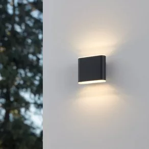   Lampă LED de perete pentru exterior, cu intensitate reglabilă - Grutti Eglo 901025, 640 lm, 3000/4000/6500 K, temperatură de culoare reglabilă, 2x2,9 W, 220-240 V, IP65
