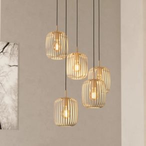   Lampă cu abajur, 50 cm - Romazzina Eglo 901125, cu soclu 5xE27, 220-240 V