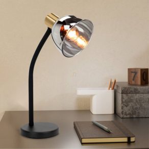   Lampă de masă, negru și auriu, 34 cm - Macere Eglo 901062, cu soclu 1xE14, 220-240 V