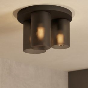   Lampă de tavan cu abajur din sticlă opală, 35 cm - Colomera Eglo 901161, cu soclu 3xE27, 220-240 V