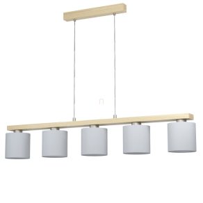   Lampă suspendată din material textil - Castralvo Eglo 901291, cu soclu 5xE27, 220-240 V
