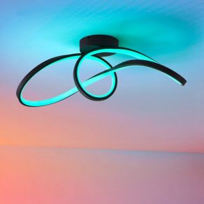   Lampă LED inteligentă pentru tavan - Calarossa-Z Eglo 901158, 2500 lm, 2700-6500 K+RGB, temperatură și culoare reglabile, controlabilă prin aplicație, Bluetooth, ZIgbee, 22 W, 220-240 V