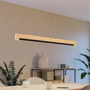   Lampă LED suspendată din lemn - Camacho Eglo 901737, 3100 lm, 3000 K, 25,5 W, 220-240 V