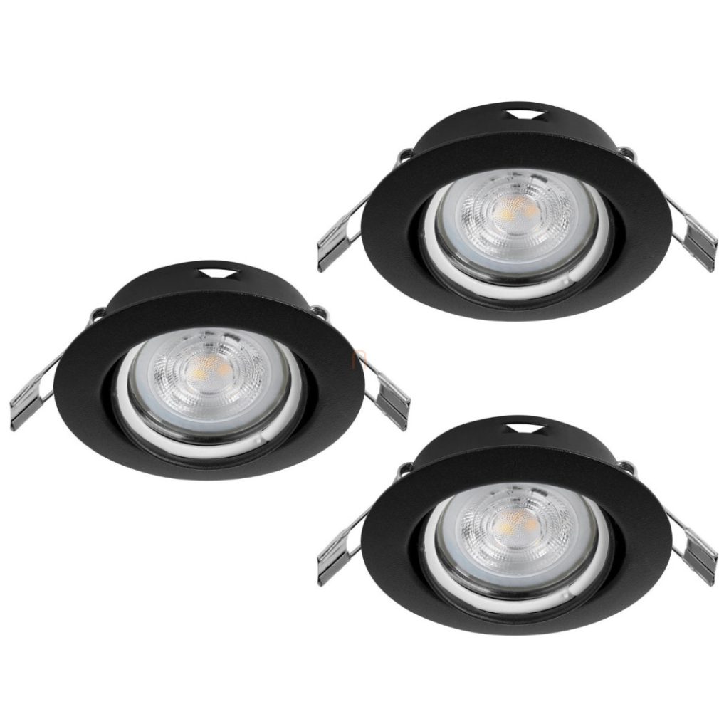 Cadru pentru lampă încastrată, 3 bucăți - Favazzina Eglo 901755, cu 3 socluri GU10, 220-240 V, IP20, cu sursă de lumină