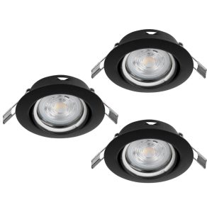   Cadru pentru lampă încastrată, 3 bucăți - Favazzina Eglo 901755, cu soclu 3xGU10, 220-240 V, IP20, cu sursă de lumină