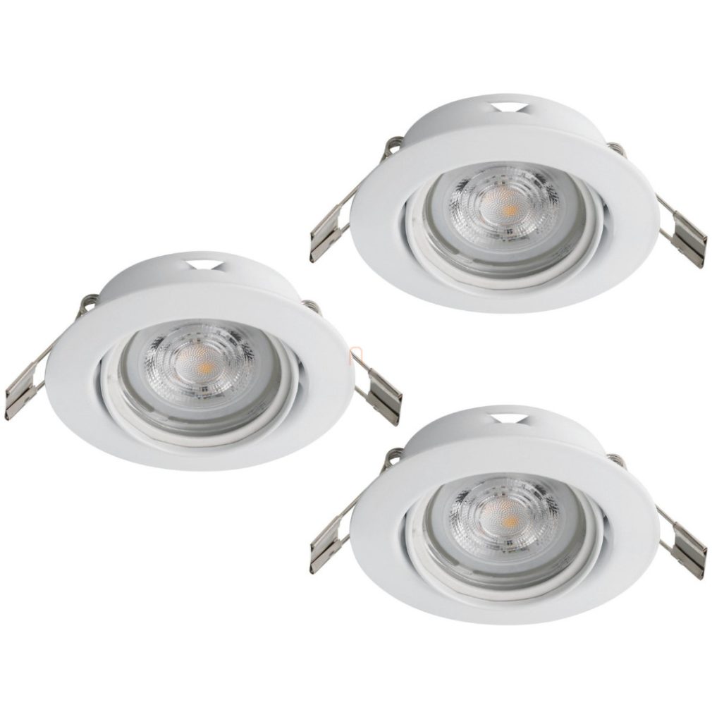 Cadru pentru lampă încastrată, 3 bucăți - Favazzina Eglo 901756, cu 3 socluri GU10, 220-240 V, IP20, cu sursă de lumină