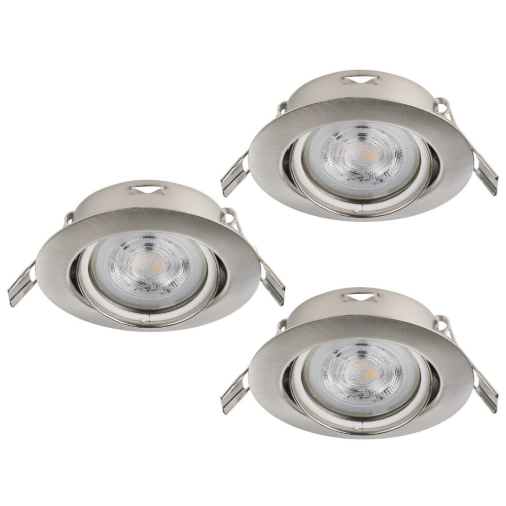 Cadru pentru lampă încastrată, 3 bucăți - Favazzina Eglo 901757, cu 3 socluri GU10, 220-240 V, IP20, cu sursă de lumină