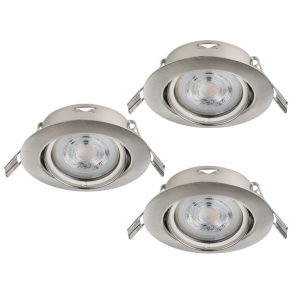   Cadru pentru lampă încastrată, 3 bucăți - Favazzina Eglo 901757, cu soclu 3xGU10, 220-240 V, IP20, cu sursă de lumină