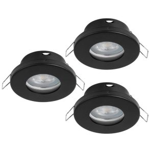   Cadru pentru lampă încastrată, 3 bucăți - Favazzina Eglo 901758, cu 3 socluri GU10, 220-240 V, IP20/IP44, cu sursă de lumină