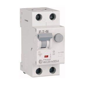   Protector de alimentare combinat pentru locuințe Eaton 6ka, 1P+N, 25A, c, 30MA, „a”, hnb-c25/1n/003-a-195141