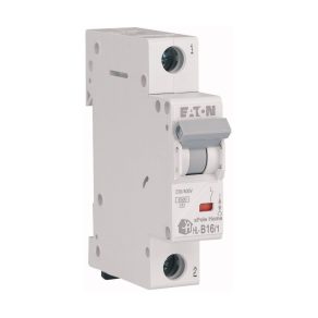   Întrerupător automat miniatural Eaton pentru uz casnic 4, 5 kA, 1P, 16 A, curbă caracteristică b, hl-b16/1-194721