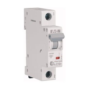   Întrerupător automat miniatural Eaton pentru uz casnic 4, 5 kA, 1P, 13 A, curbă caracteristică c, hl-c13/1-194730