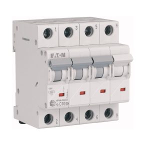   Întrerupător automat miniatural Eaton pentru uz casnic 4, 5 kA, 3P+N, 10 A, curbă caracteristică c, hl-c10/3n-194809