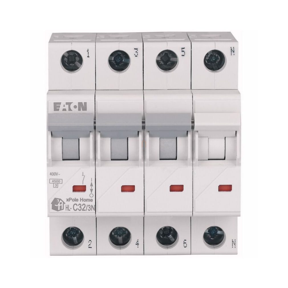 Kismegszakító 3P+N C 32A 4,5kA HL-C32/3N 194814 xPole Home Eaton