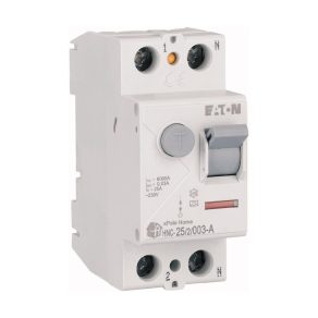   Întrerupător de circuit Eaton pentru uz casnic 6 kA, bipolar, 25 A, 30 mA, „a”, hnc-25/2/003-a-194684