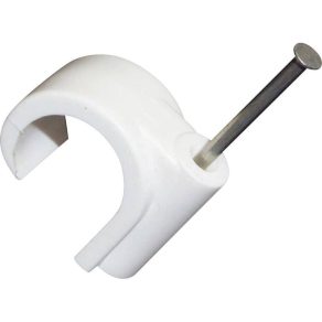 Kábelrögzítő szeggel 4,5x2,5 lapos 20pcs.