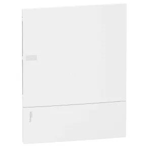   Schneider Electric Resi9 Mini Pragma - MIP22212 - Tablou de distribuție mic, încastrat, cu 24 de prize, cu ușă albă, IP40, cu șină PE/N